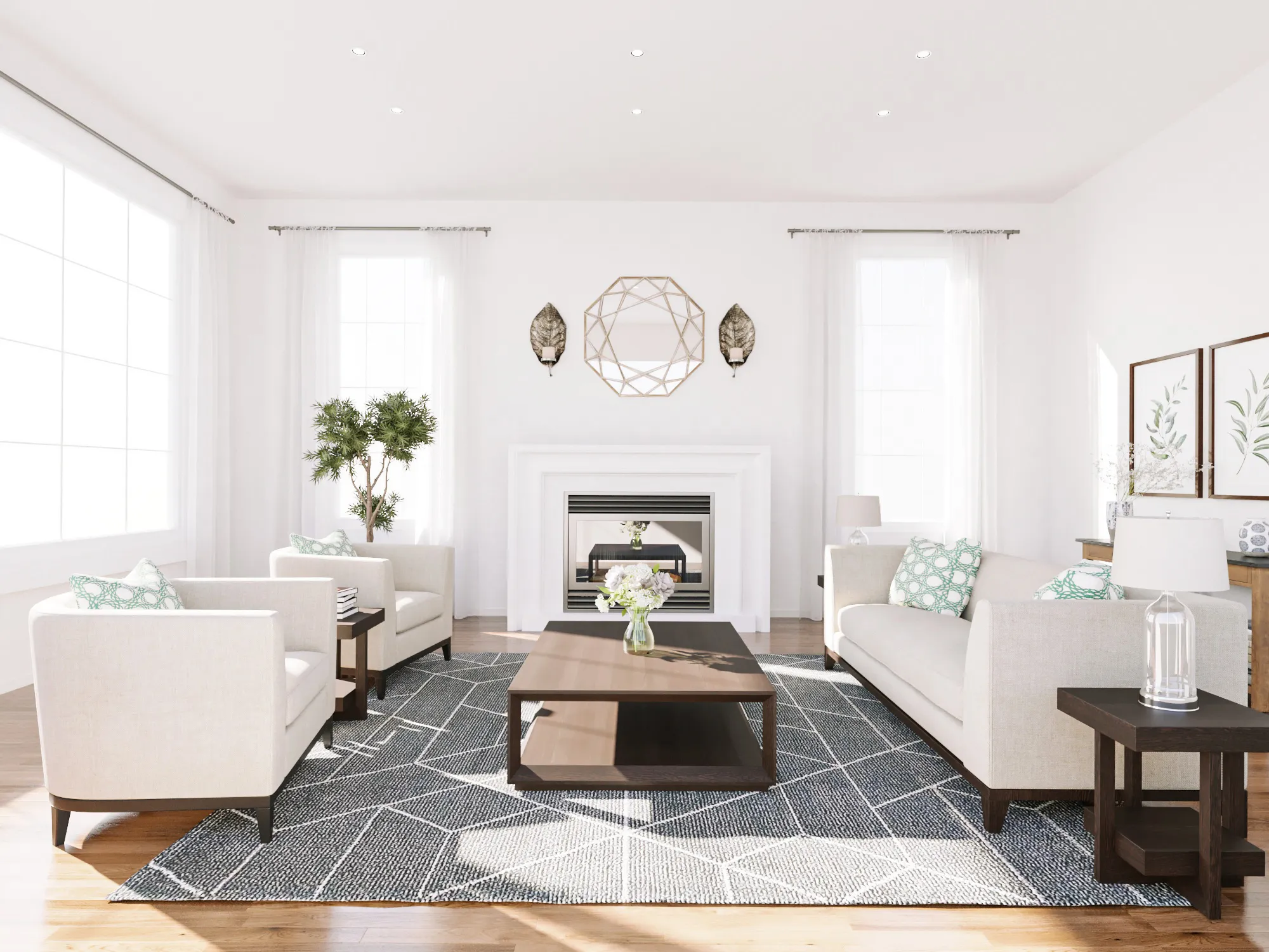 Before and after of Comfortable Contemporary in a Living Room