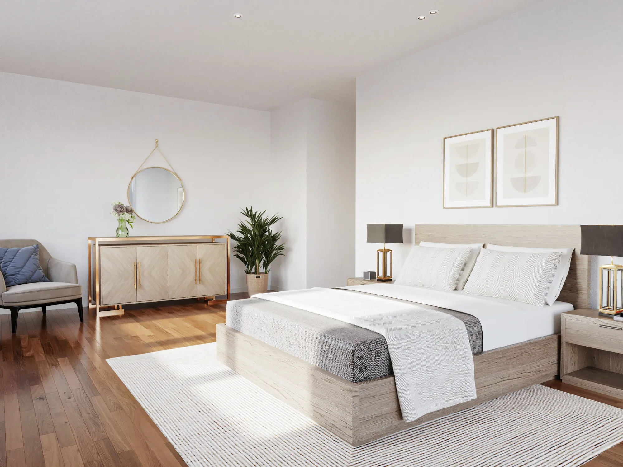 Before and after of Modern in a Bedroom - Primary