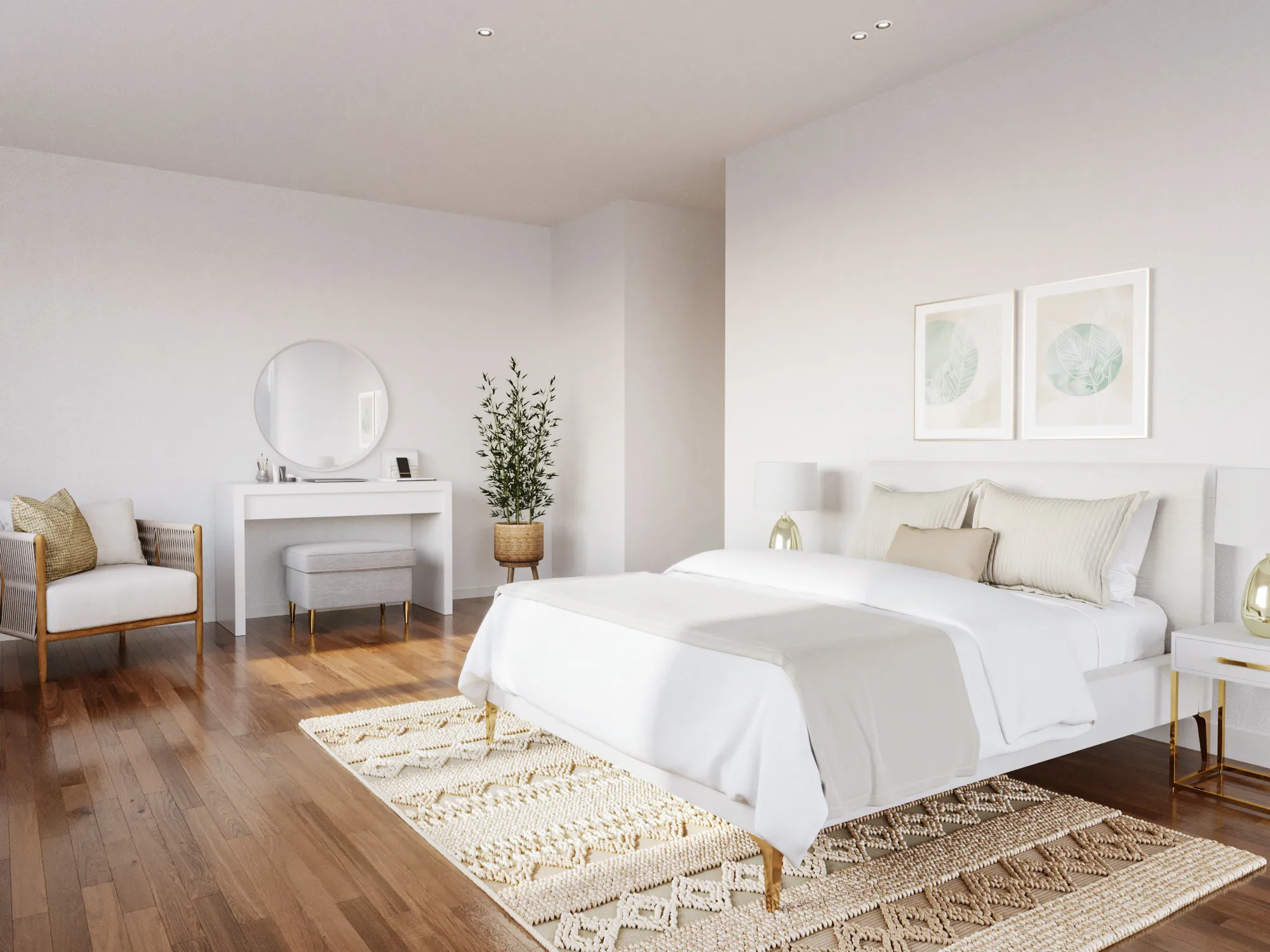 Before and after of Modern in a Bedroom - Primary