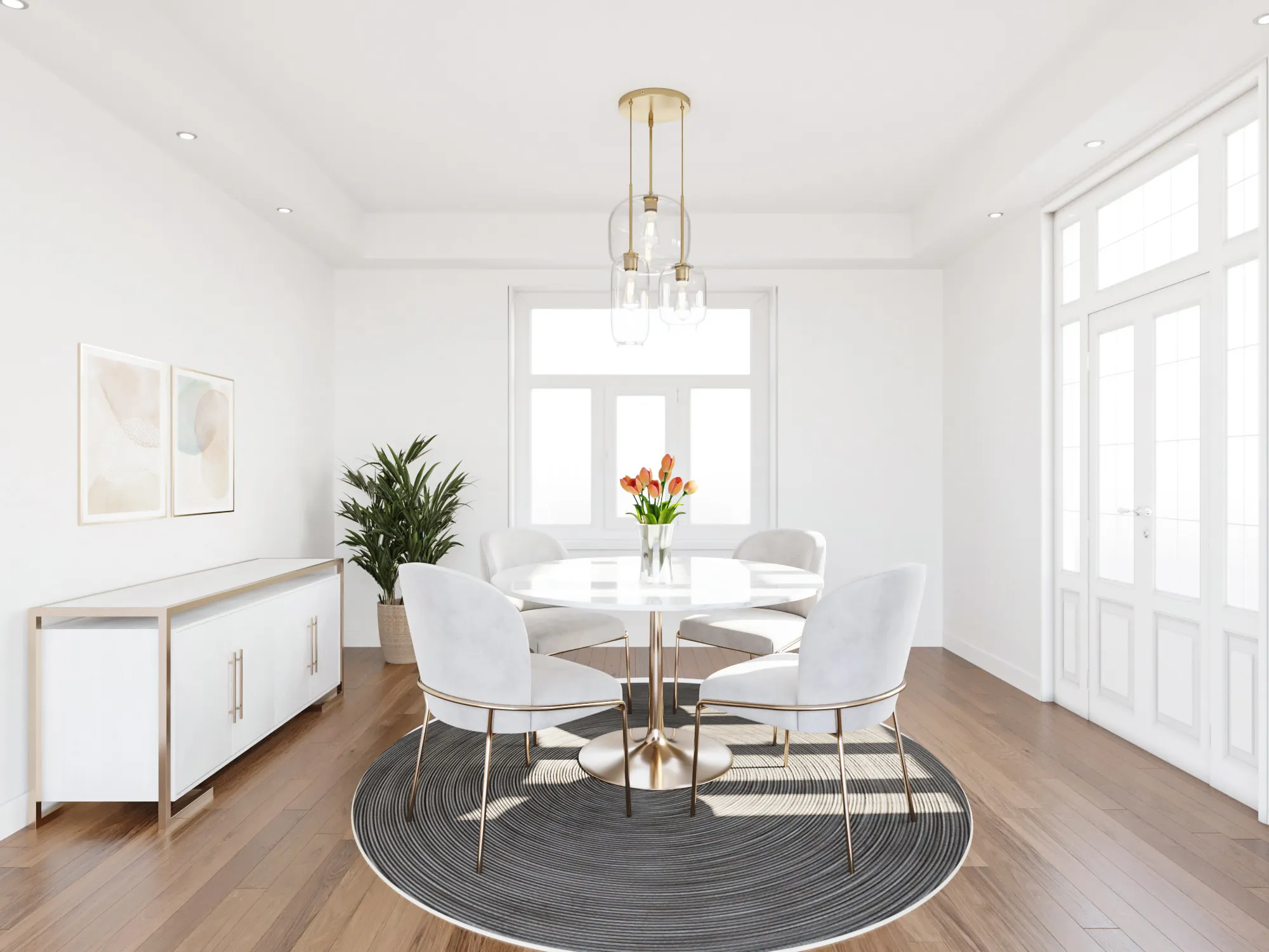 Before and after of Modern in a Dining Room