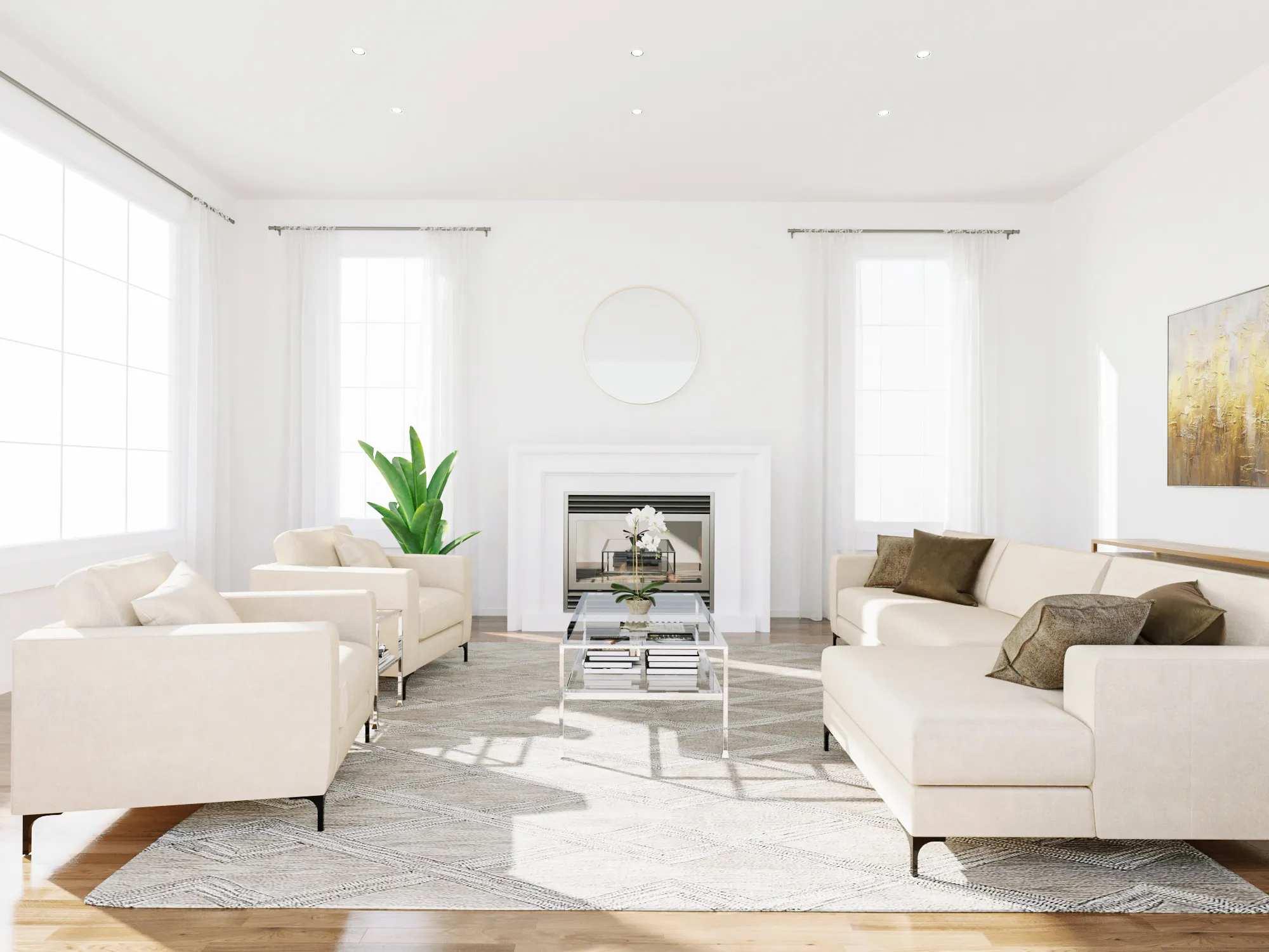 Before and after of Modern in a Living Room