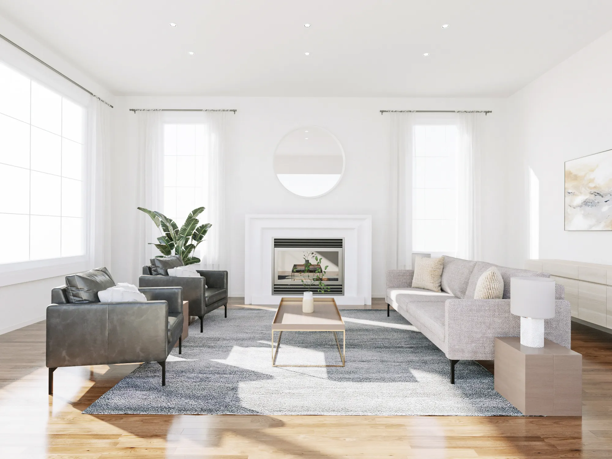 Before and after of Modern in a Living Room