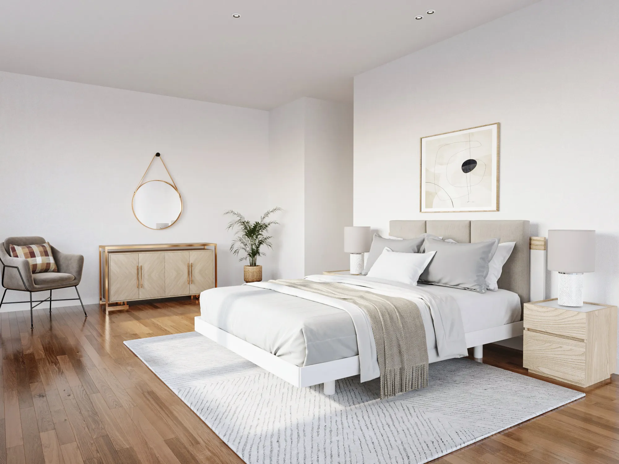 Before and after of Scandinavian in a Bedroom - Primary