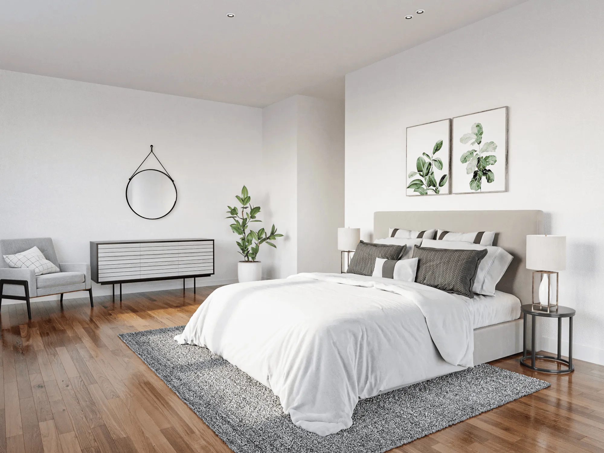 Before and after of Scandinavian in a Bedroom - Primary