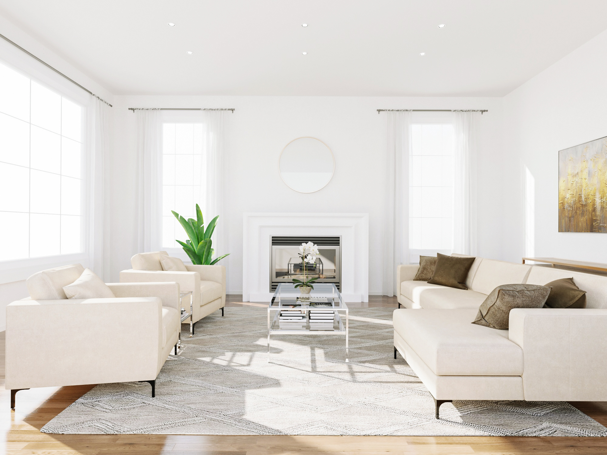 Before and after of Modern in a Living Room