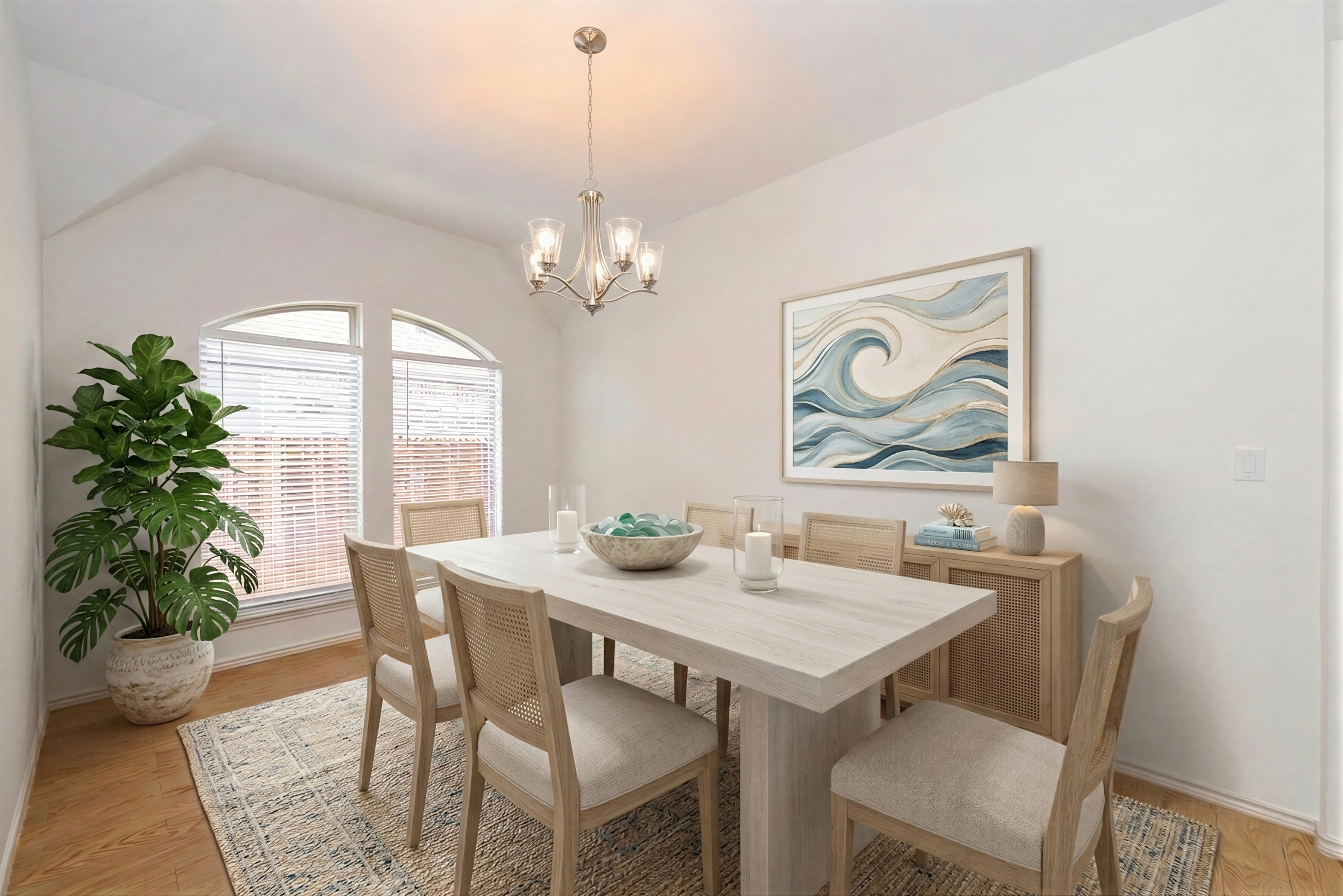 After: Modern Coastal Dining Room