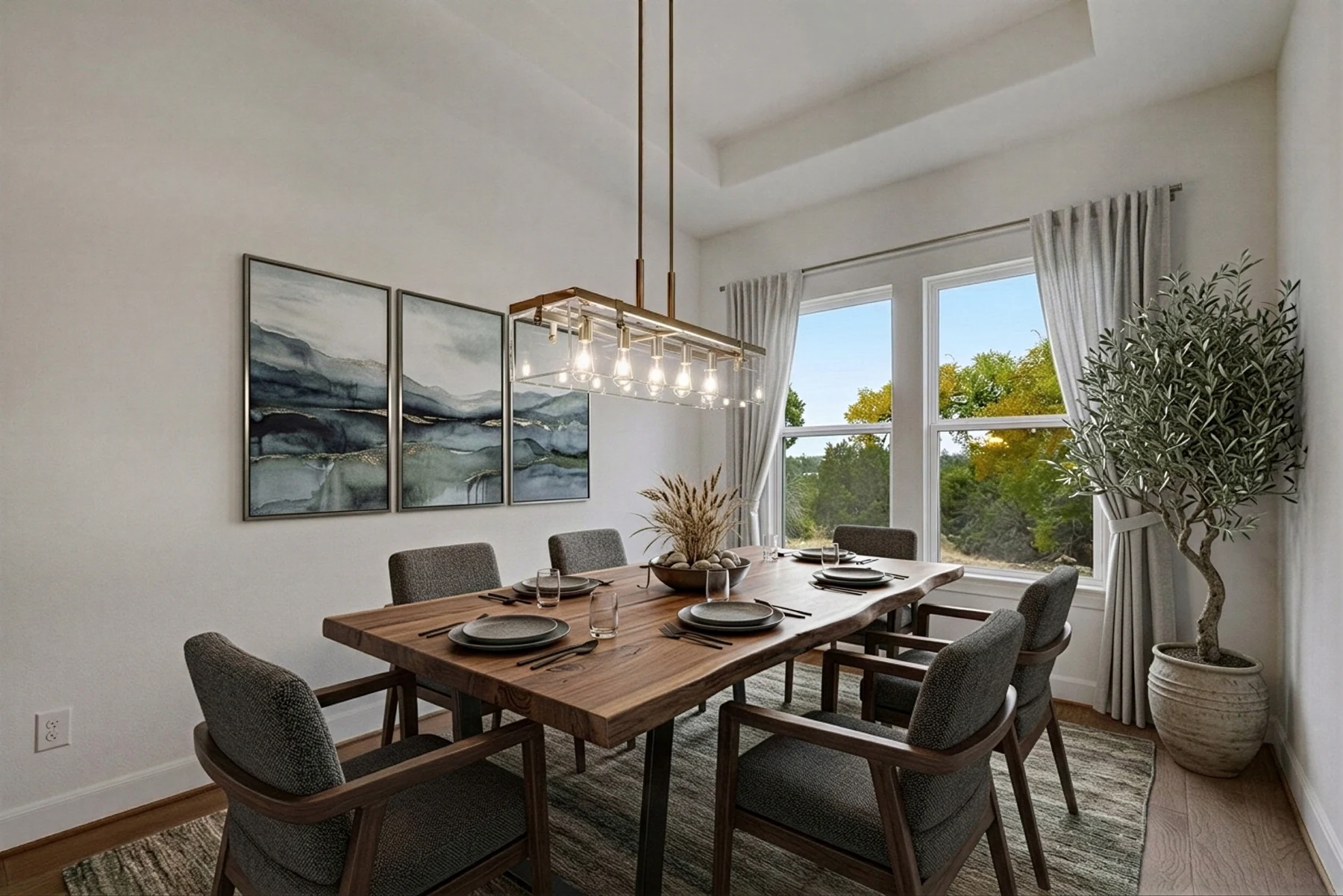 After: Rustic Luxury Dining Room