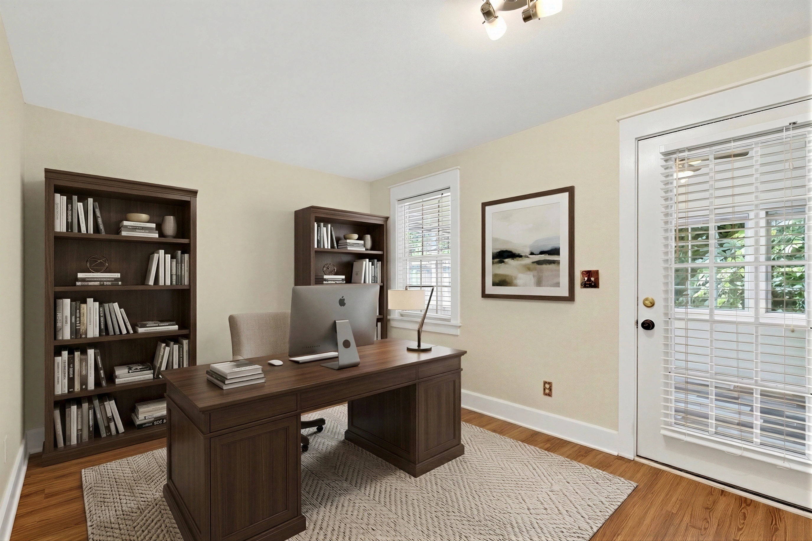 After: Comfortable Contemporary Home Office