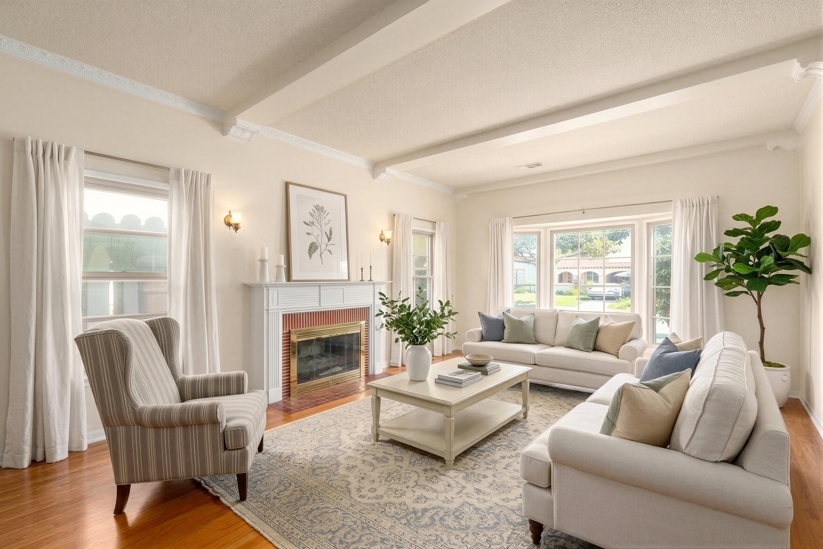 After: Comfortable Contemporary Living Room