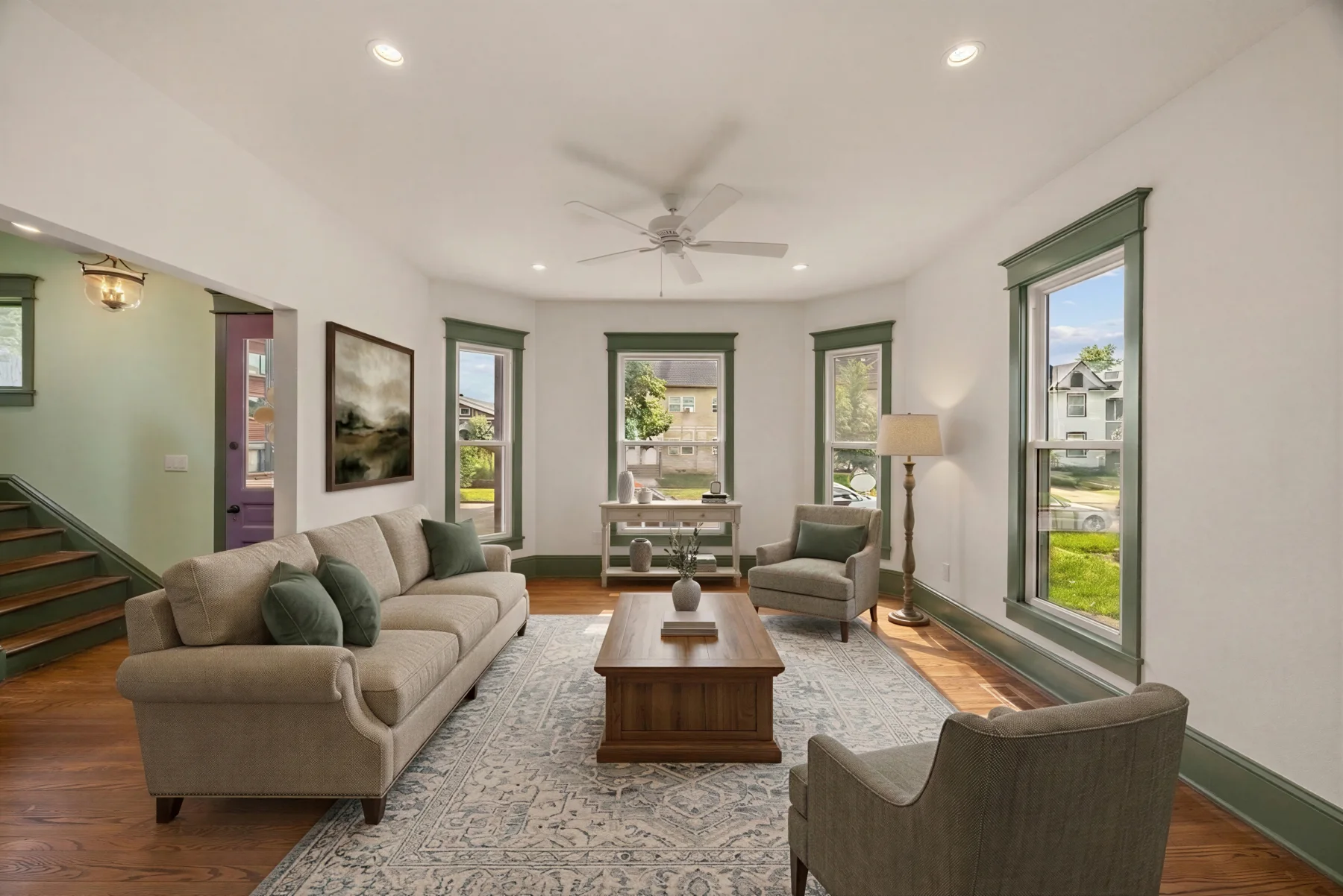 After: Comfortable Contemporary Living Room