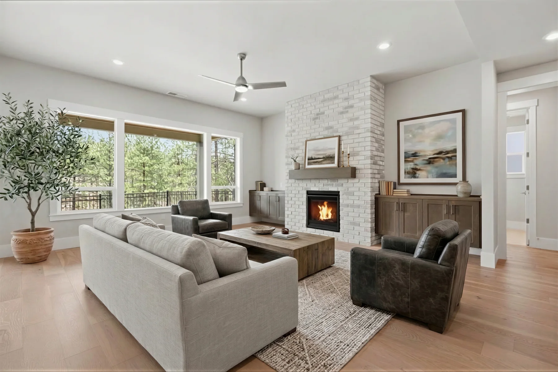 After: Modern Farmhouse Living Room