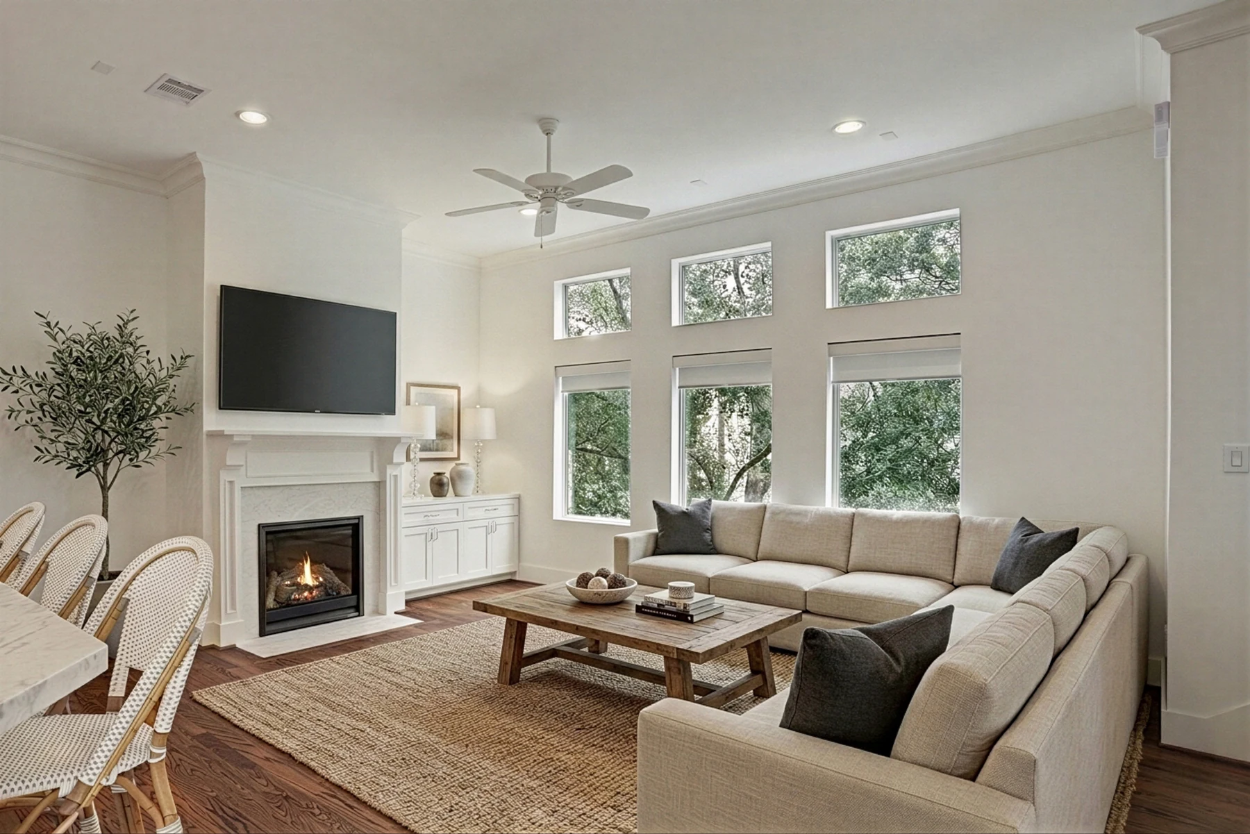After: Modern Farmhouse Living Room