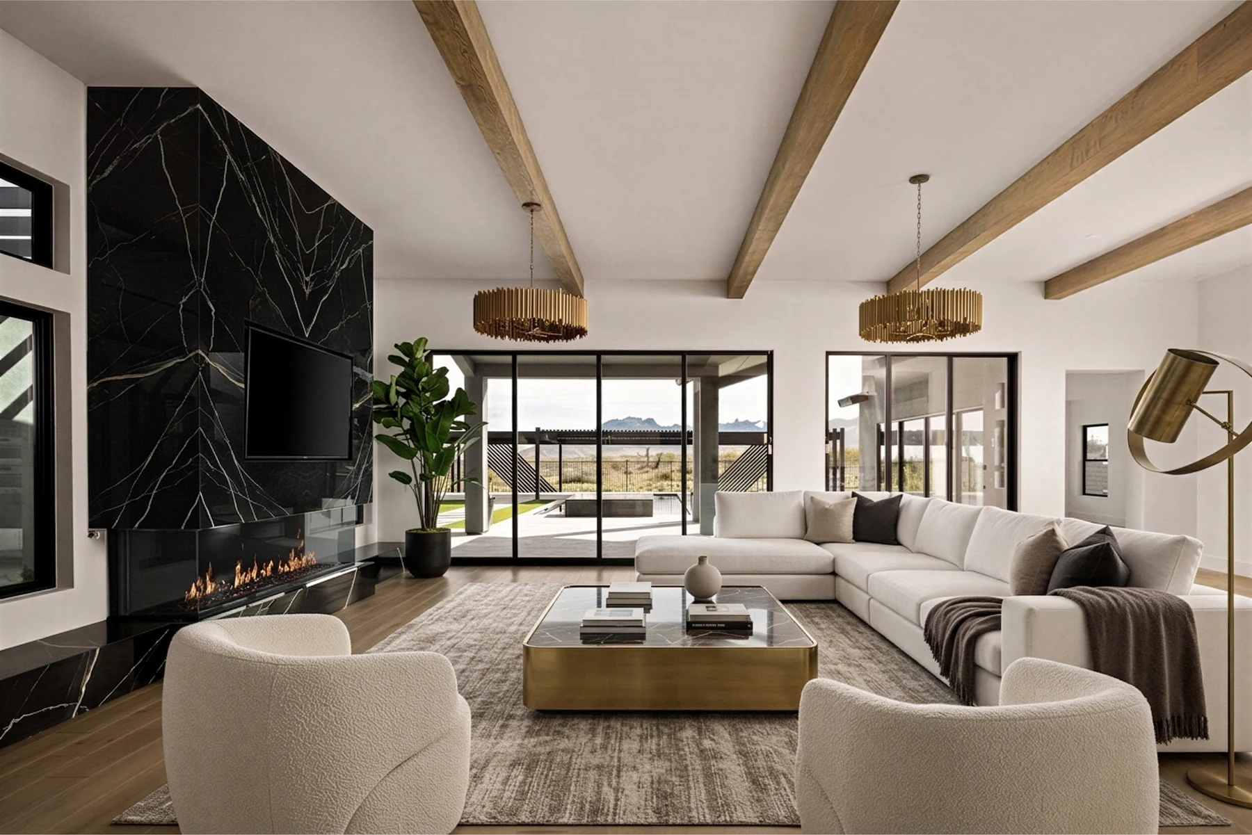 After: Modern Luxe Living Room