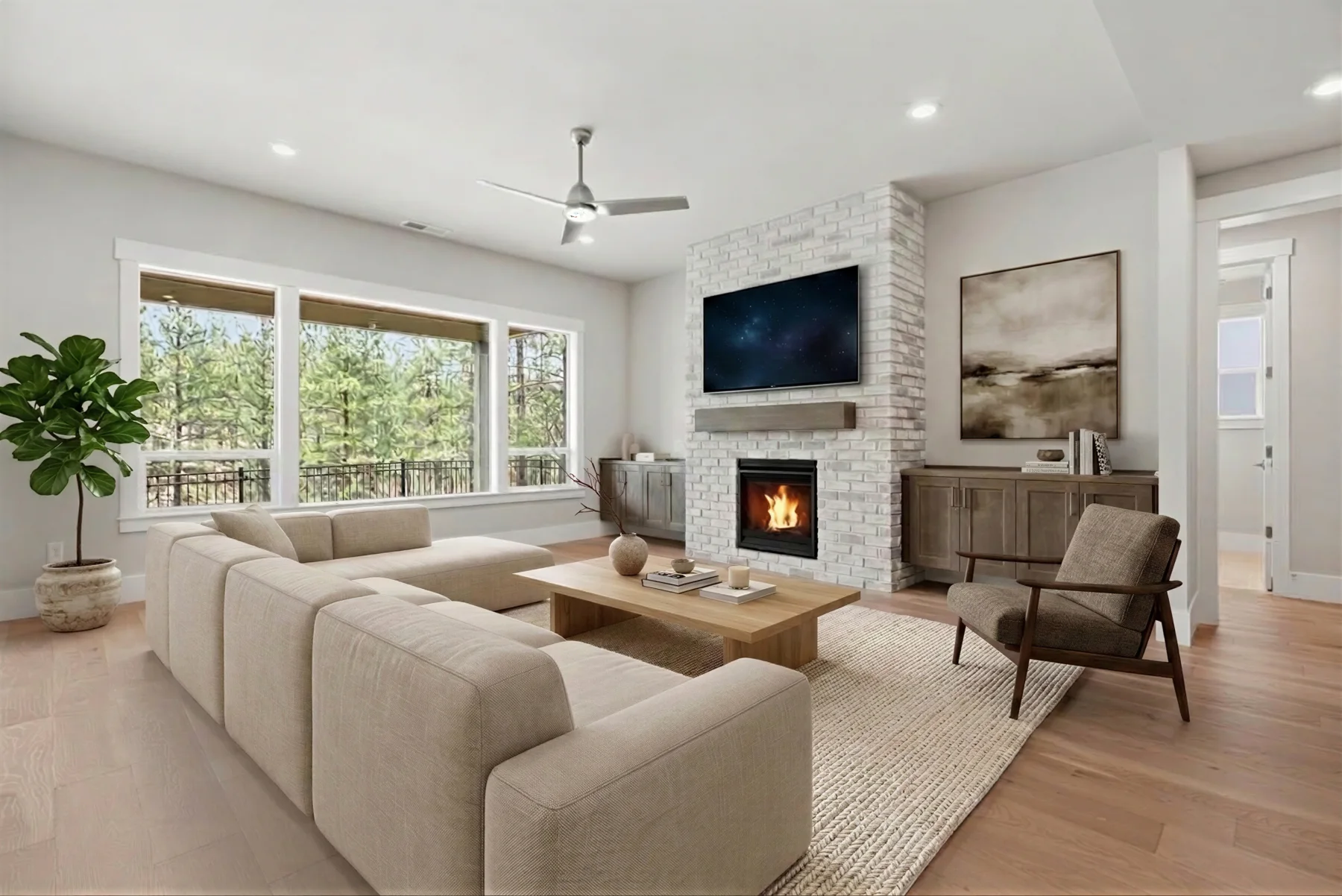 After: Organic Modern Living Room