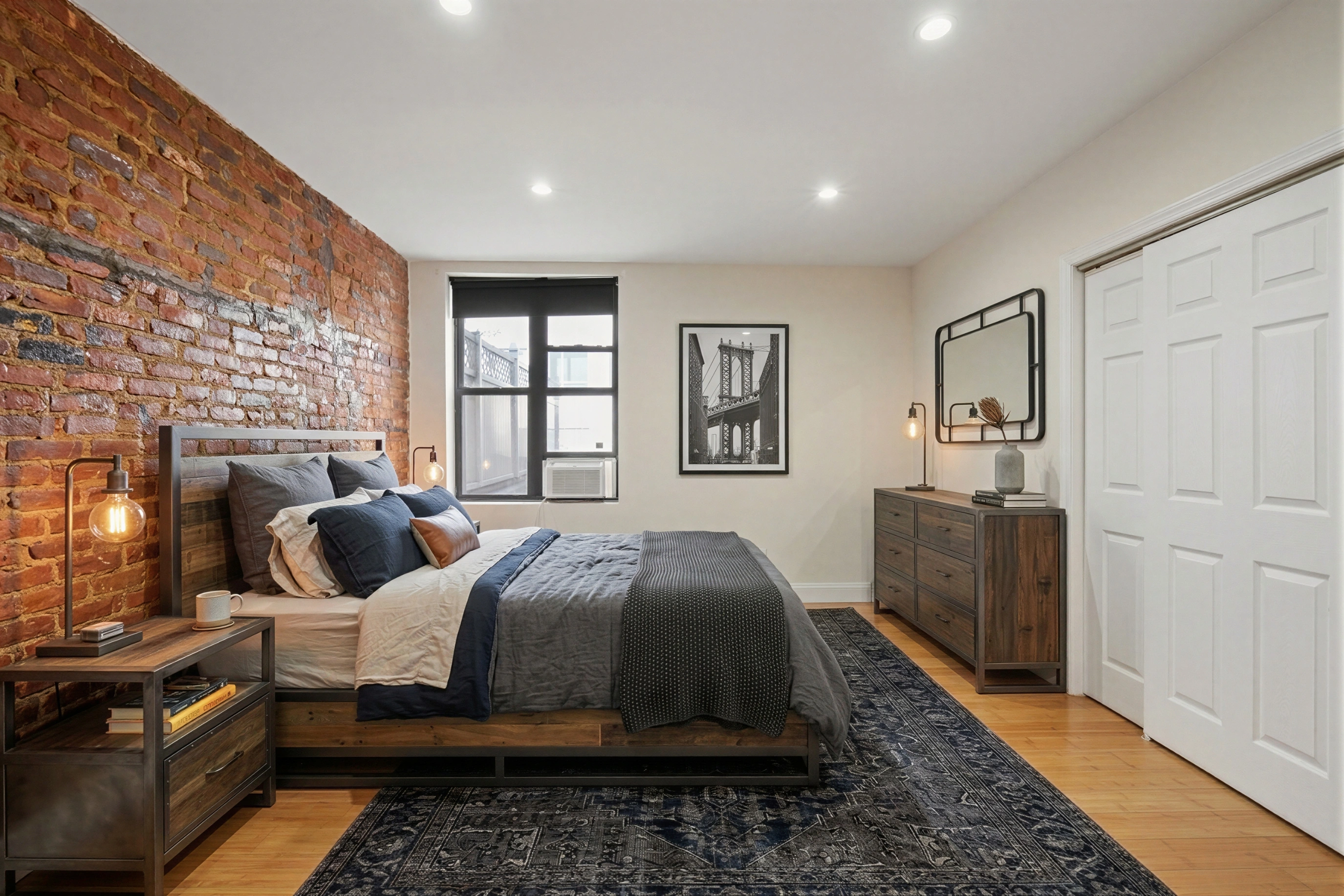 After: Urban Industrial Bedroom